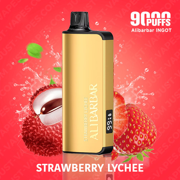 Strawberry Lychee Vape – ALIBARBAR Ingot 9000 Puff