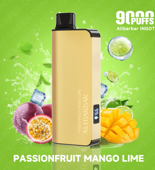 Alibarbar vape 9000 passionfruit mango lime ingot 1