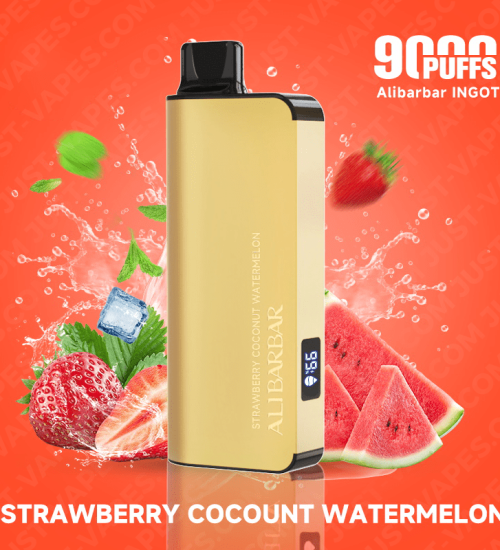 Alibarbar vape 9000 strawberry coconut watermelon ingot